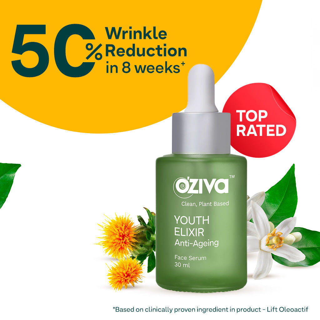 OZiva Anti Ageing Face Serum for Fine Lines & Wrinkle Reduction