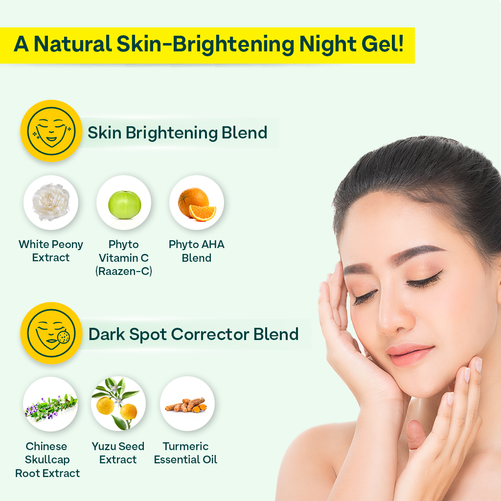 OZiva Best Skin Cream for Brightening Glow Night Gel with