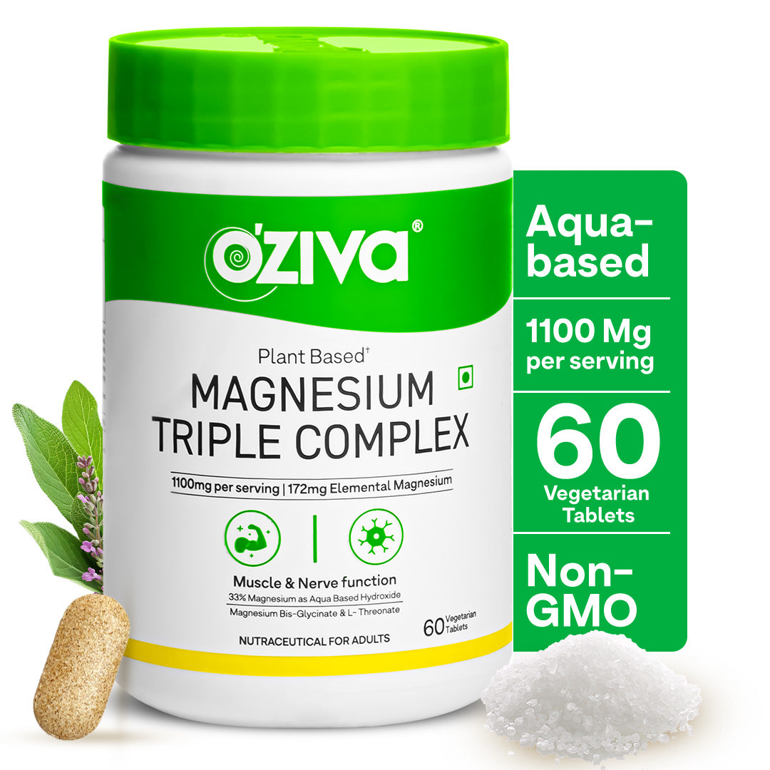 Magnesium Triple Complex for Muscle & Nerve Function | 1100 mg per serving | Aqua Based | 172 Elemental Magnesium