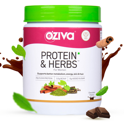 OZiva Protein & Herbs for Women, Certified Clean Protein
