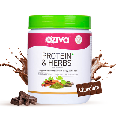 OZiva Protein & Herbs for Women, Certified Clean Protein